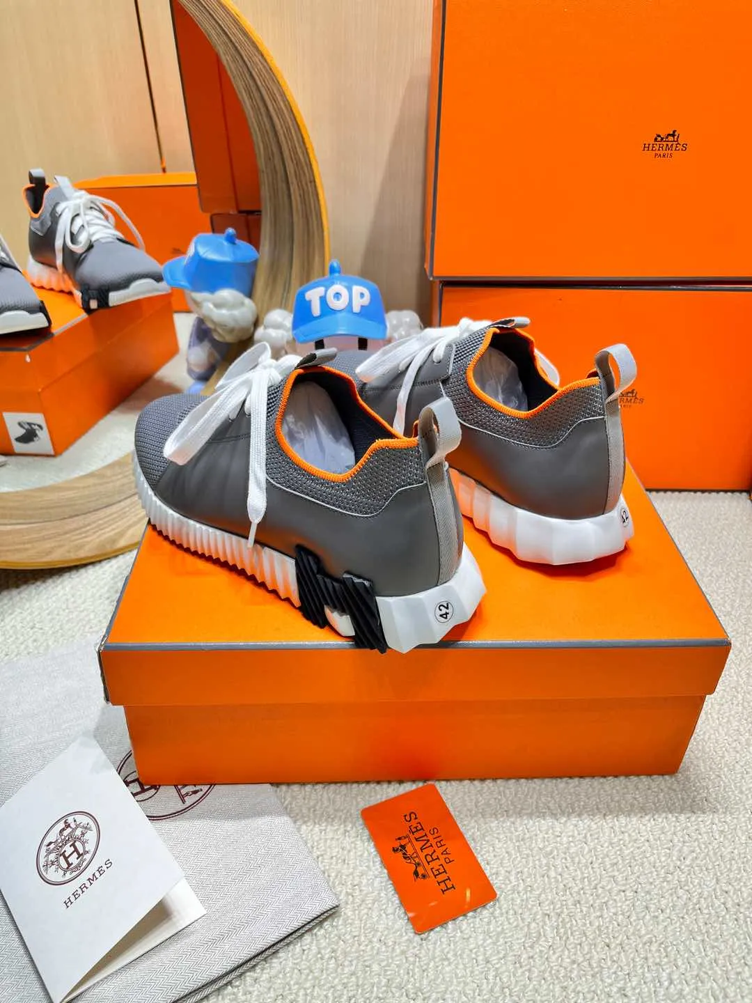 HM Depart slip-on Sneaker Gray Knitted fabric and Calfskin 206333