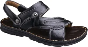 HNVAVQ Men'S Sandals Outdoor Leather Beach Shoes Fisherman Slippers