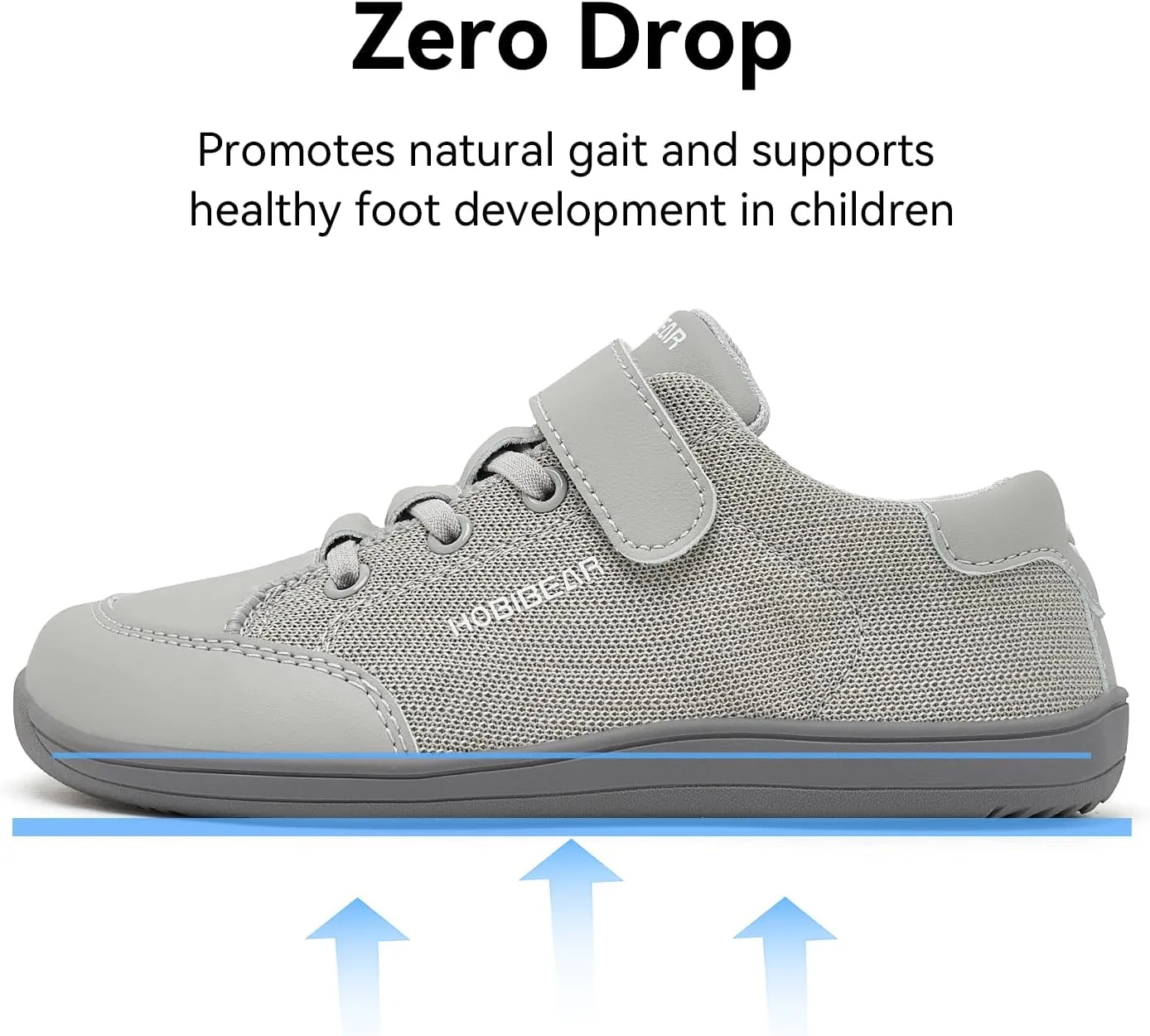 HOBIBEAR Kids Barefoot Shoes Wide Toe Box Zero Drop for Toddler Little Big Kid Boys Girls Walking Sneaker