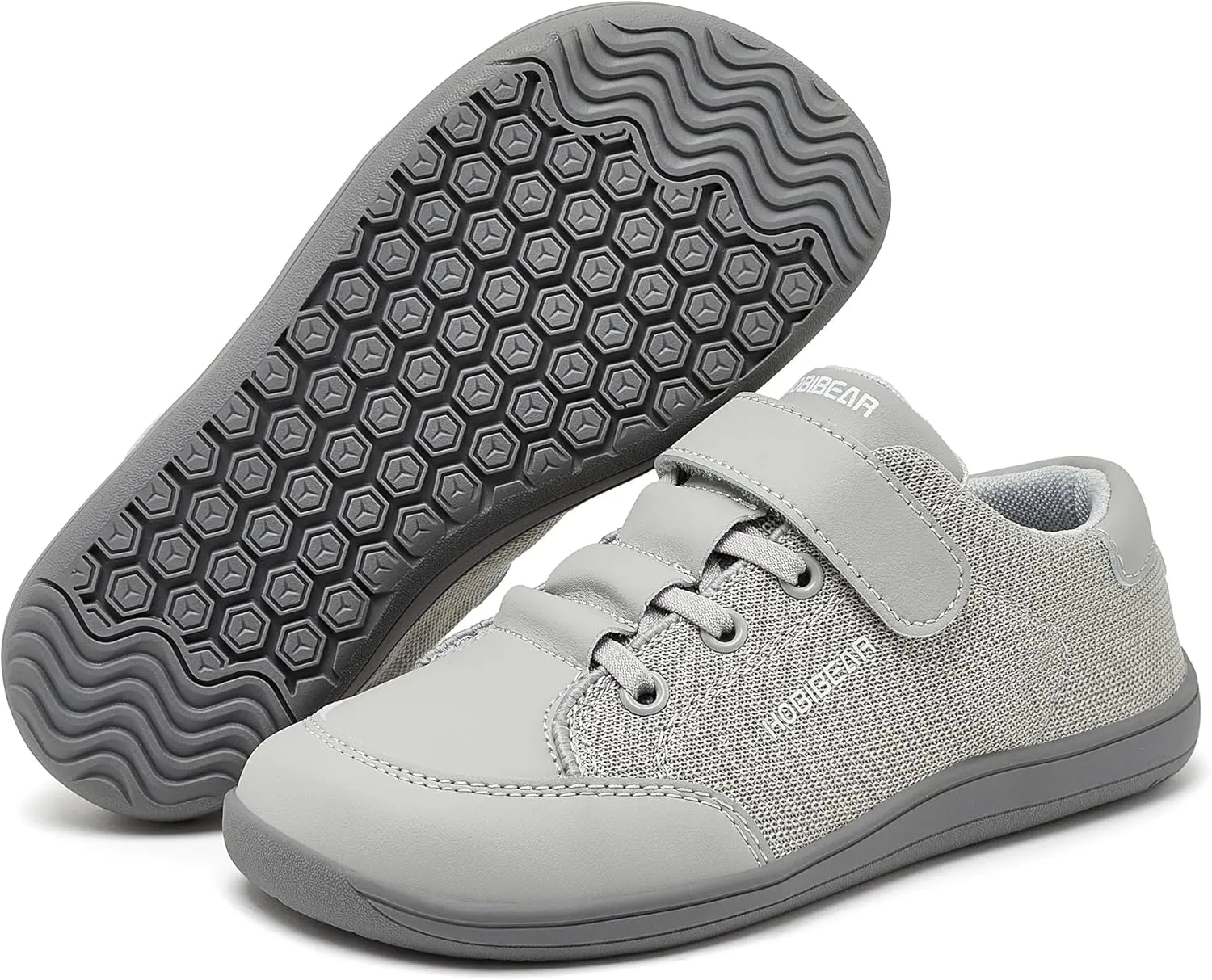 HOBIBEAR Kids Barefoot Shoes Wide Toe Box Zero Drop for Toddler Little Big Kid Boys Girls Walking Sneaker