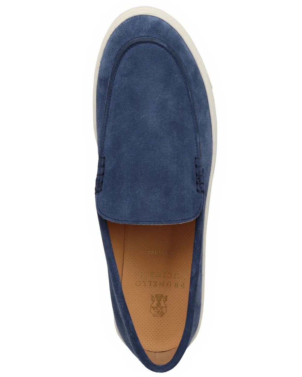 Hybrid Venetian Suede Loafer in Ceruleo