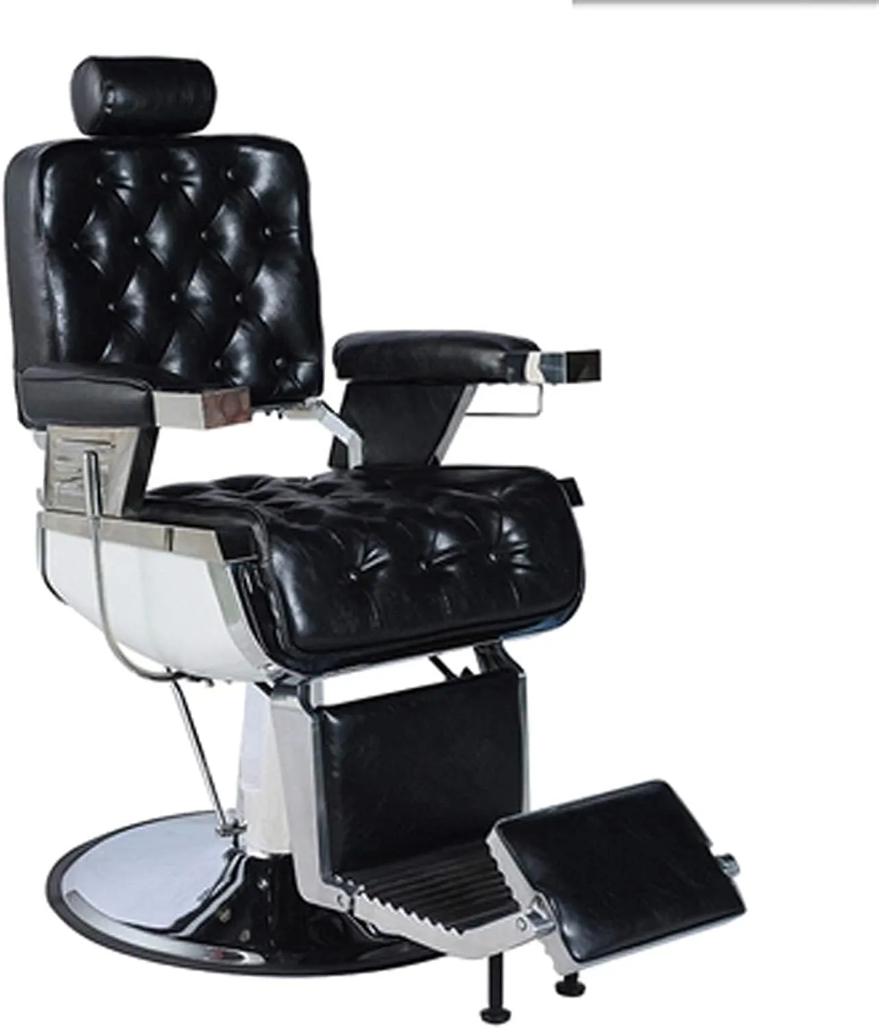Hydraulic Salon Recliner Barber Chair, 360° Rotating, Explosion-Proof Hydraulic Pump, Adjustable Height, PU Leather, High-Density Foam Padding, for Hair Styling & Tattoo Salon Equipment