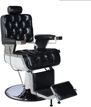 Hydraulic Salon Recliner Barber Chair, 360° Rotating, Explosion-Proof Hydraulic Pump, Adjustable Height, PU Leather, High-Density Foam Padding, for Hair Styling & Tattoo Salon Equipment