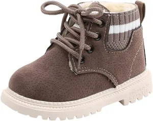 Infant Short Ankle Boots Kids Up Toddler Booties Boys Girls Warm Shoes Baby Lace Baby Shoes Size 4