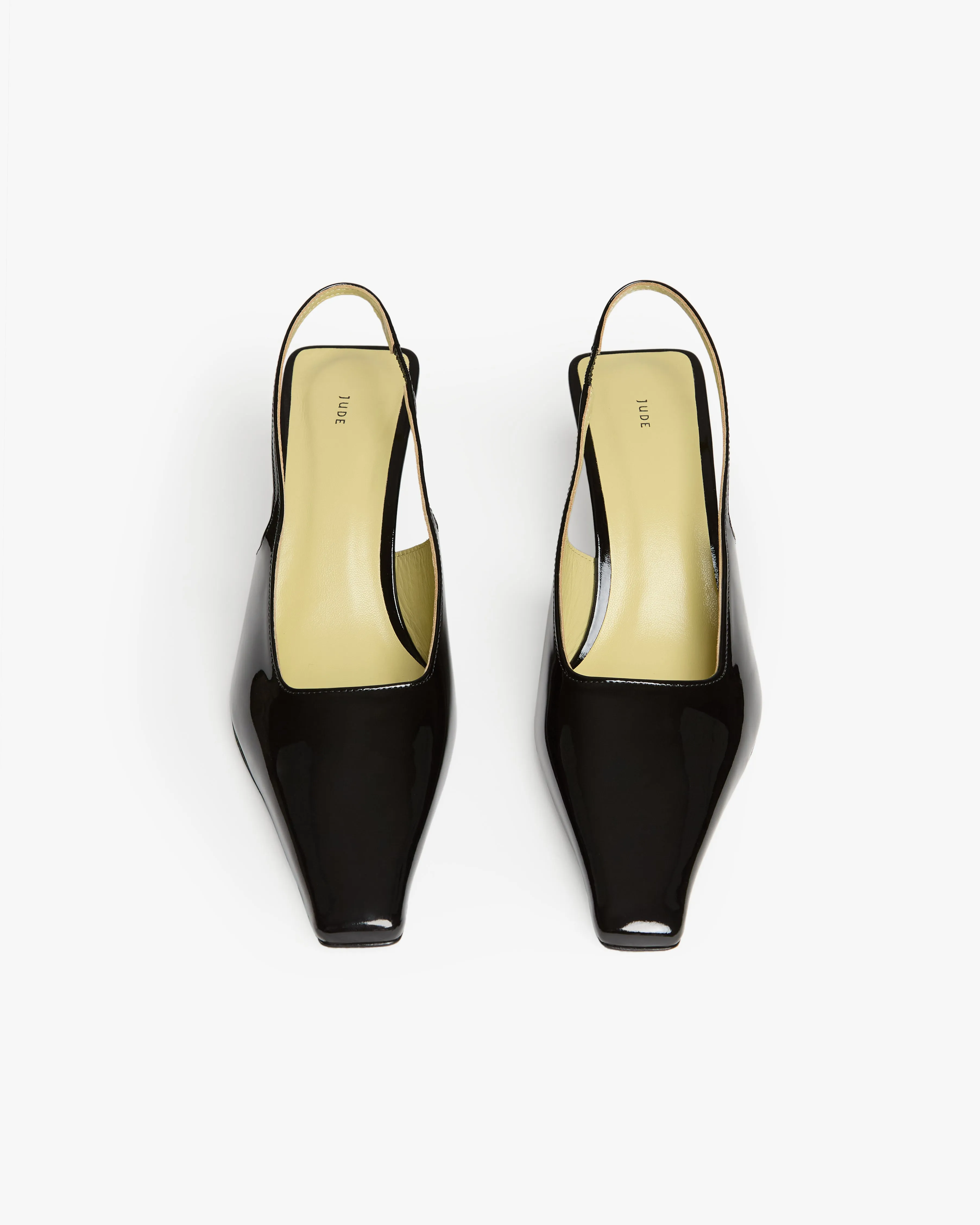 Iris Slingback in Black Patent Leather