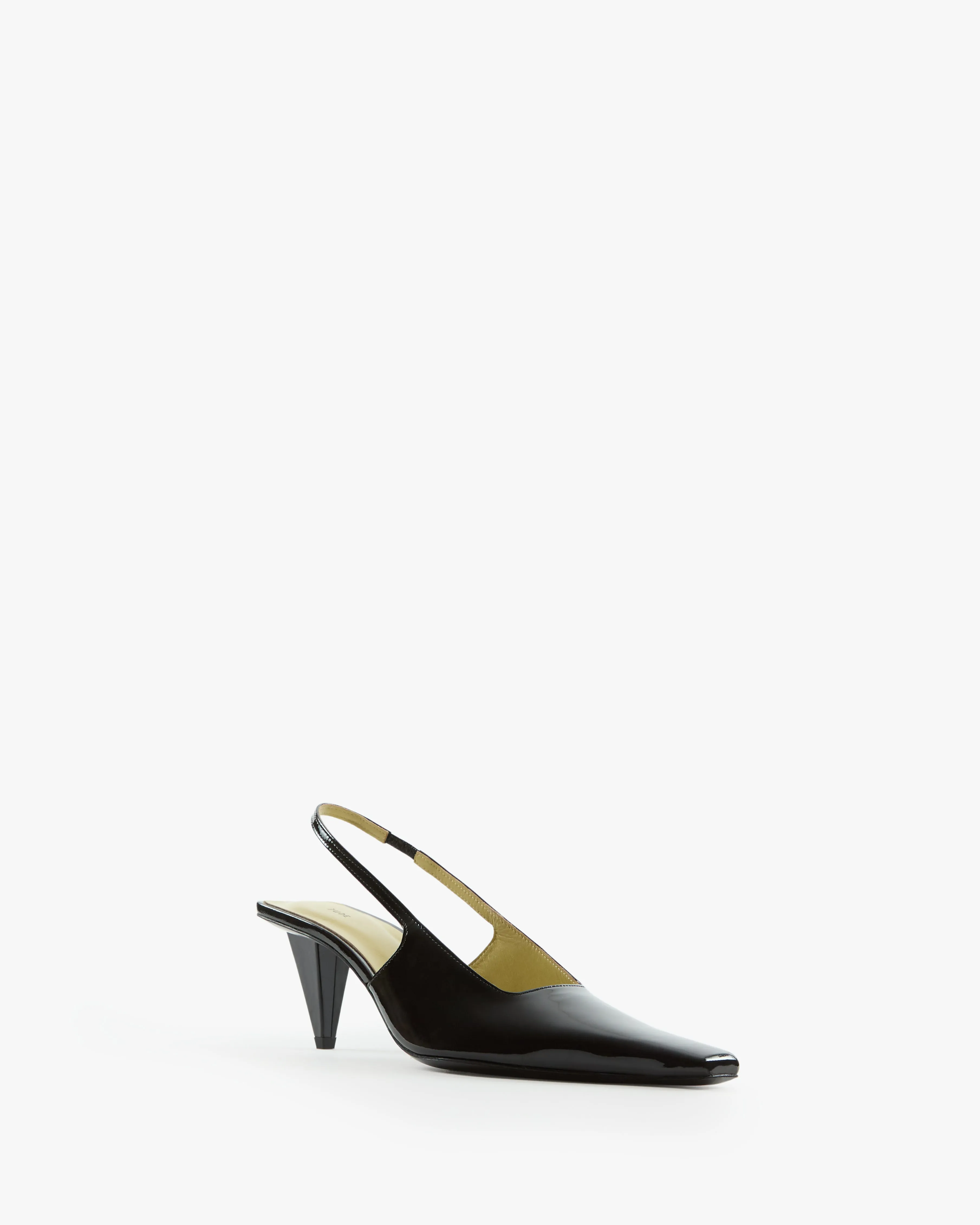 Iris Slingback in Black Patent Leather