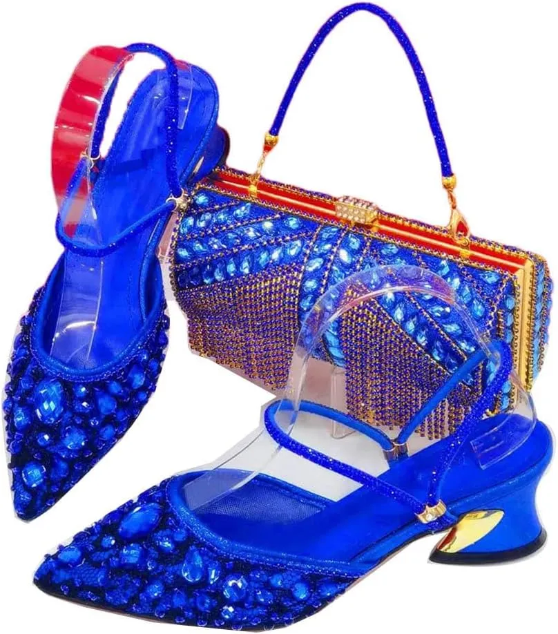 Italian Designer Platform Slippers Applique Casual Women Shoes Crossbody Hang Bag Set