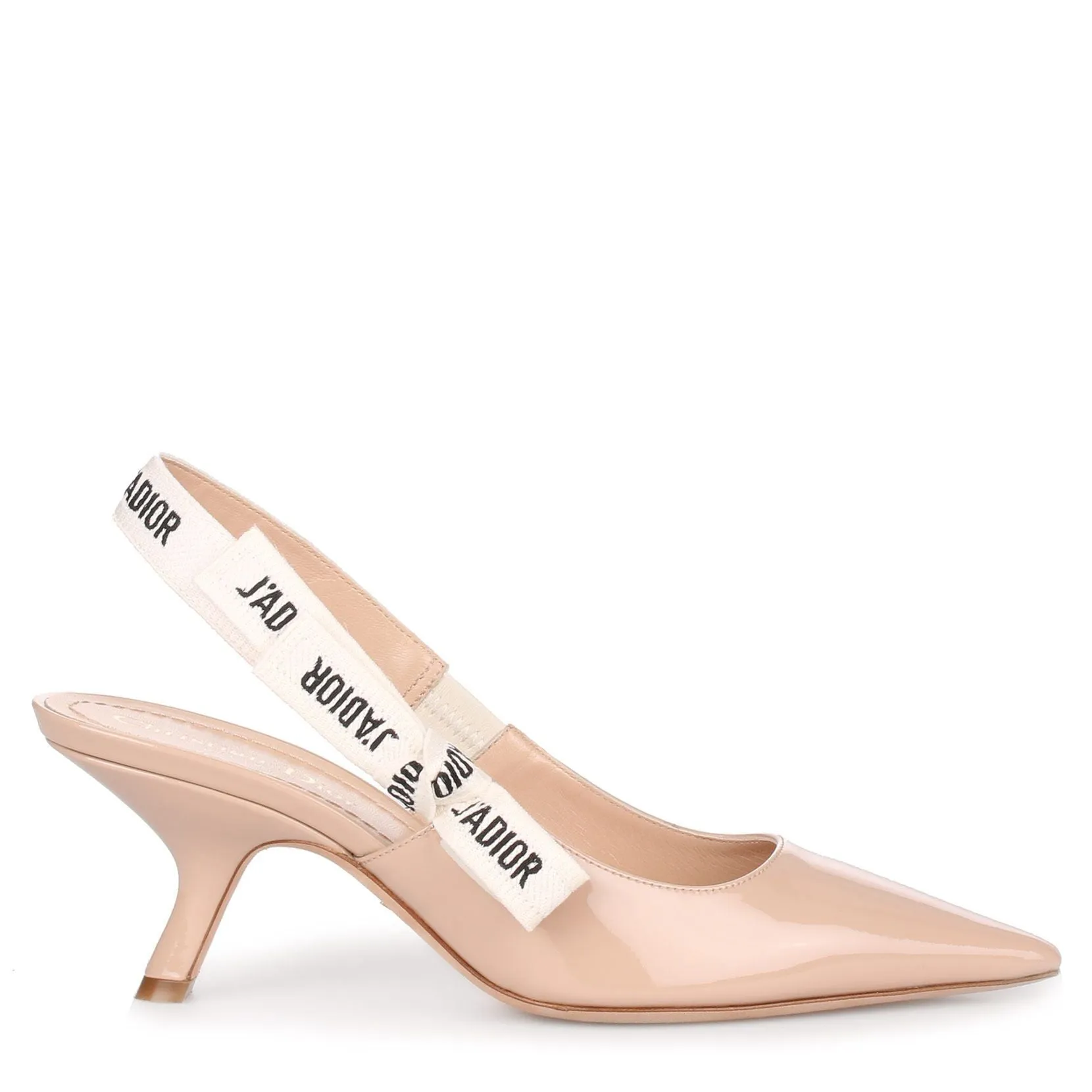 J'adior patent beige pump