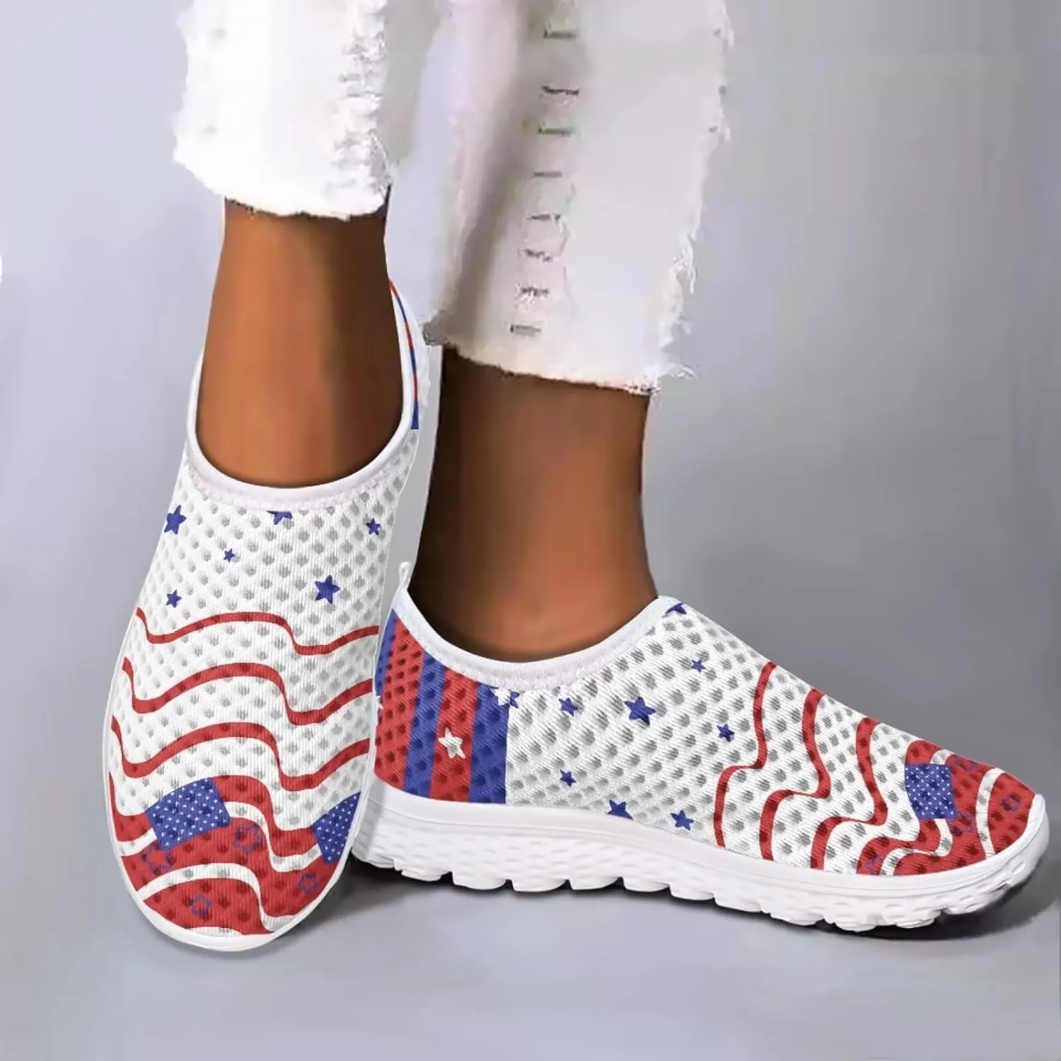 Jeiento Halloween Shoes for Women Men Halloween Party Walking Running Sneaker Shoes Slip-On Breathable Mesh Workout Fashion Shoes