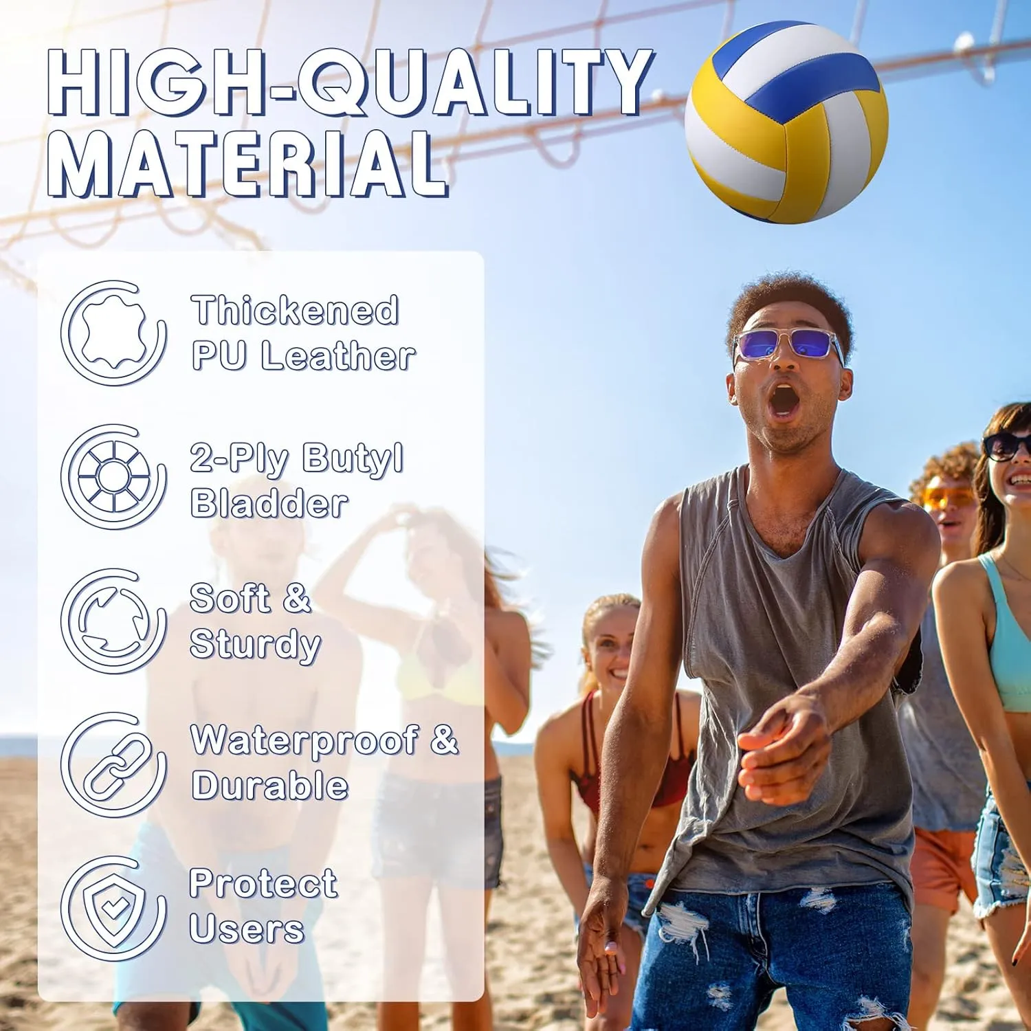 Jexine 12 Pcs Volleyball Official Size 5 Bulk Waterproof Recreational Soft Volleyball with 2 Pump Outdoor Indoor Training Beach Play Ball for Teenager Adult Gift Back to School