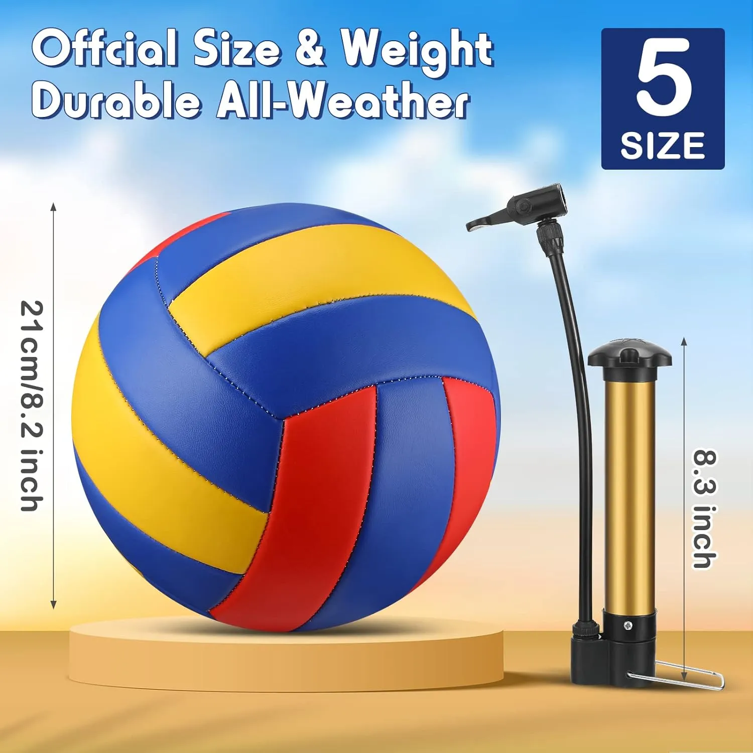 Jexine 12 Pcs Volleyball Official Size 5 Bulk Waterproof Recreational Soft Volleyball with 2 Pump Outdoor Indoor Training Beach Play Ball for Teenager Adult Gift Back to School