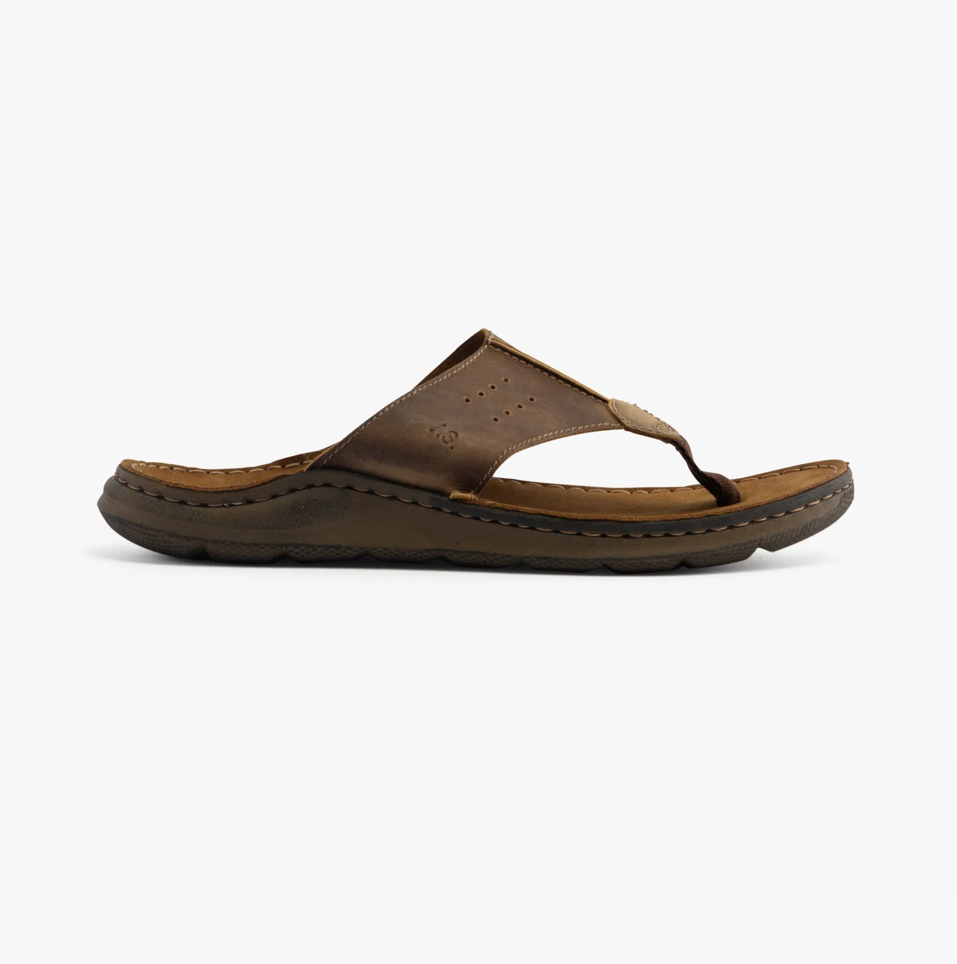 Josef Seibel MAVERICK 05 Mens Toe-Post Sandals Chestnut