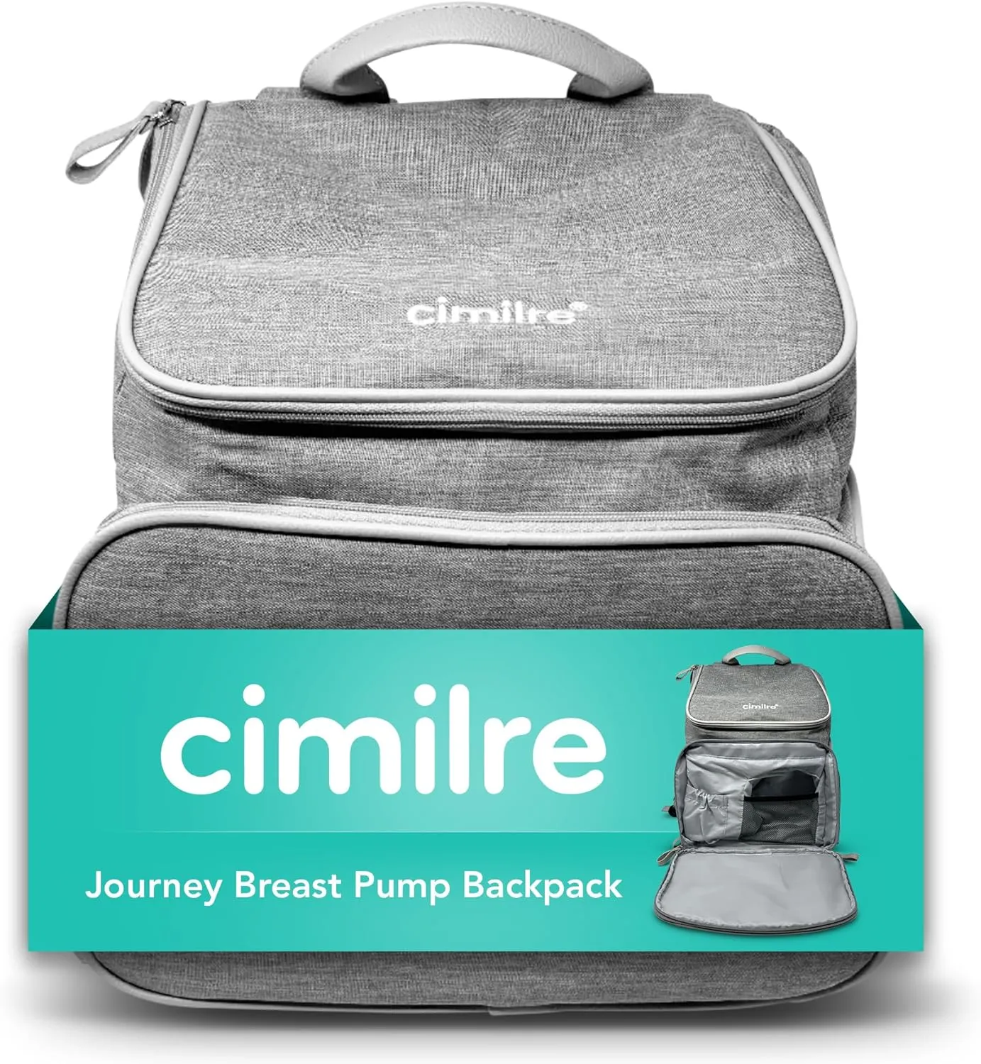 Journey Breast Pump Backpack, Stylish & Functional Breast Pump Bag with Plenty of Pockets & Collapsible Compartments, Easily Fits Your Breast Milk, Pump, Accessories & More, 13” H x 12” W