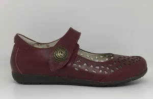 Klouds Nikita ~ Red ~ Tan ~ Leather Mary Jayne Leather Orthotic Friendly