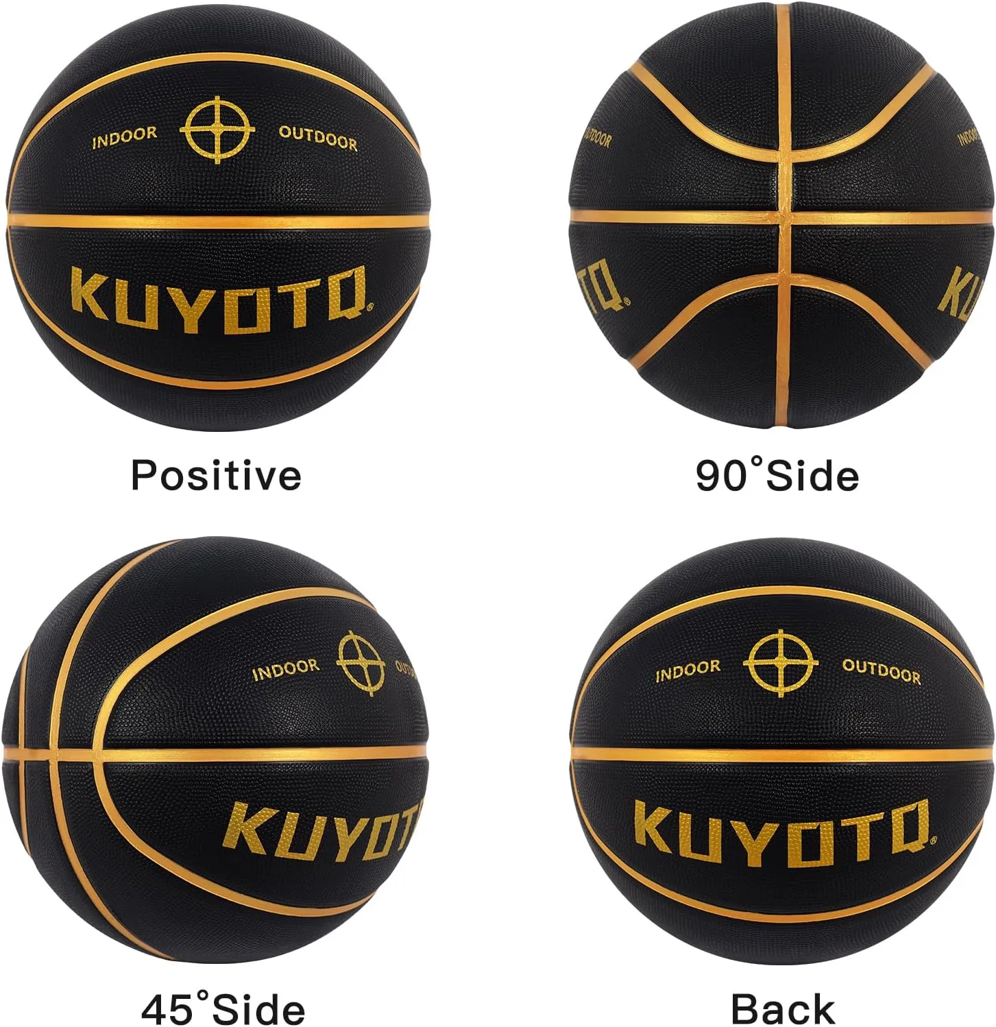 KUYOTQ Kids Youth Adult Size 3/4/5/6/7 (22/25.5/27.5/28.5/29.5") Basketball Premium Rubber or Faux Leather Basketball Indoor Outdoor Basketball for Boys Girls Womens Mens Basketball Gifts (Deflated)