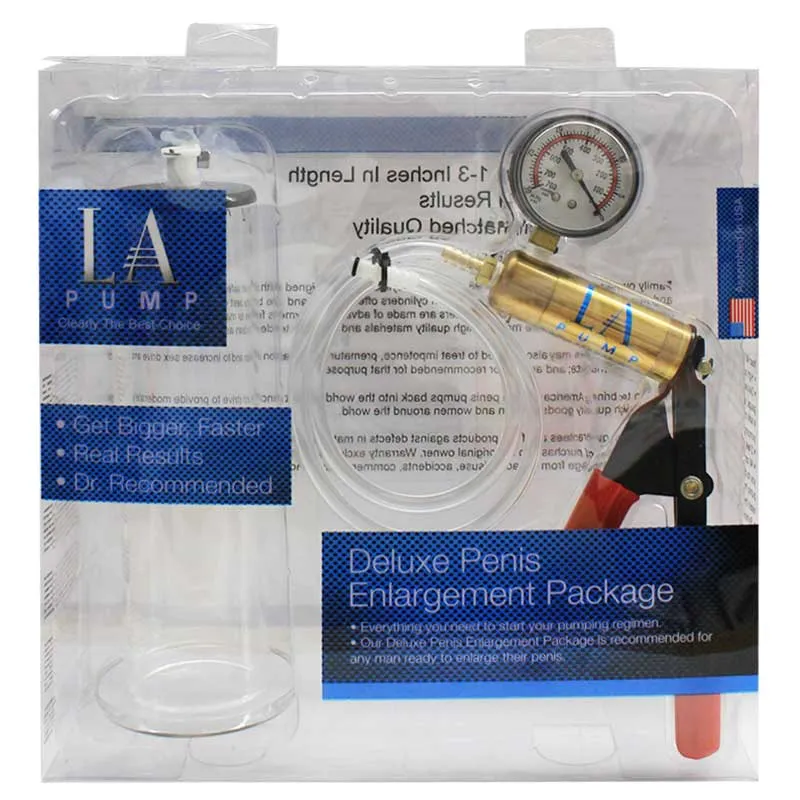 LA Pump Penis Pump Standard Shape Cylinder & Pump Kit
