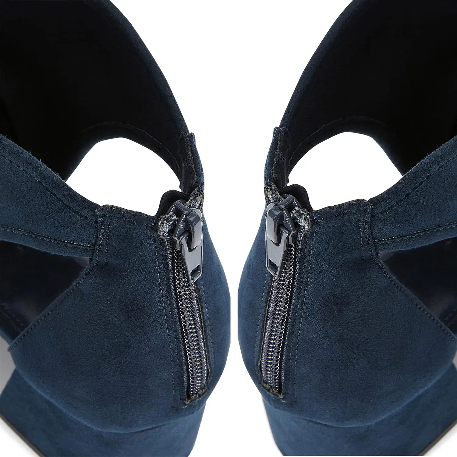 LEHOOR Women Chunky High Heel Booties Suede Open Toe Side Cut-Out Ankle Boots Back Zipper Matte 2” Block Stacked Heel Summer Casual Dress Heeled Ankle Sandal Booties Size 4-13 M US