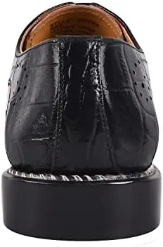 LIBERTYZENO Mens Genuine Leather Adults Wingtip Lace Up Oxford Dress Shoes for Prom Graduation