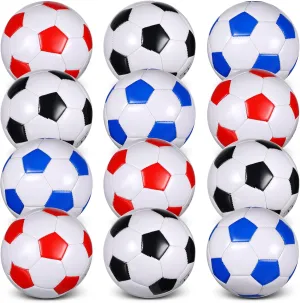 Libima 12 Pcs Soccer Balls with Pump Official Size 3/4/5 Soccer Ball Bulk for Child Adult School Sport Training Practice Back to School