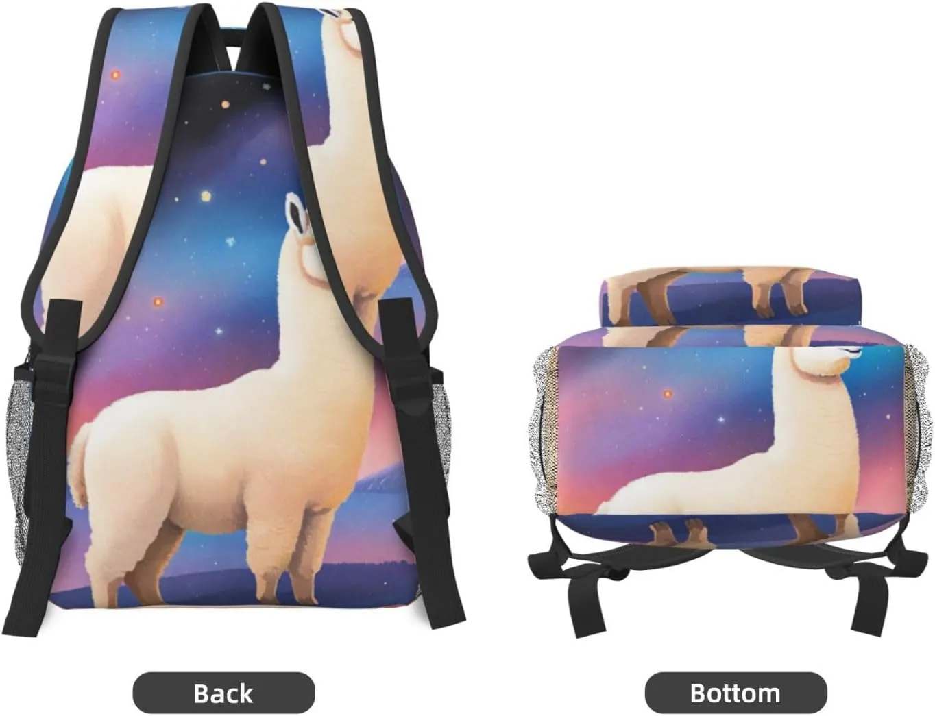 Lightweight Water Resistant Daypack for Daily Use Compatible with Cute Llama Rucksack