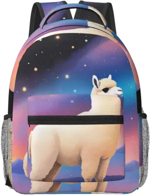 Lightweight Water Resistant Daypack for Daily Use Compatible with Cute Llama Rucksack
