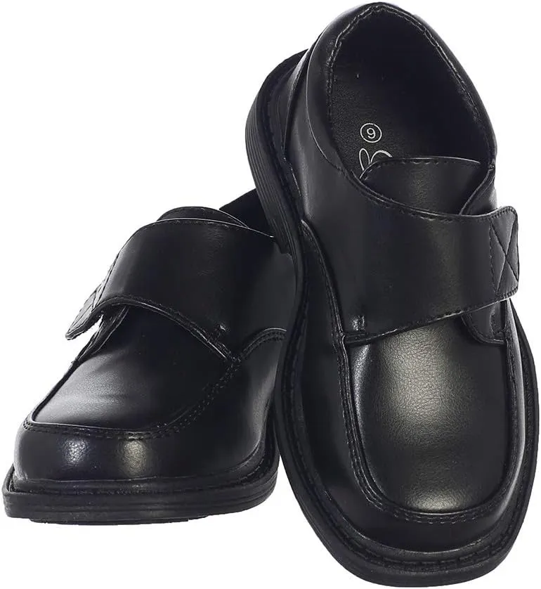 Lito Children's Wear Boys Dress Shoes, Big and Little Kids Communion, Wedding, Graduation, Church, Toddler, Youth, Formal, Oxford, Loafers (Size 10T, Black)