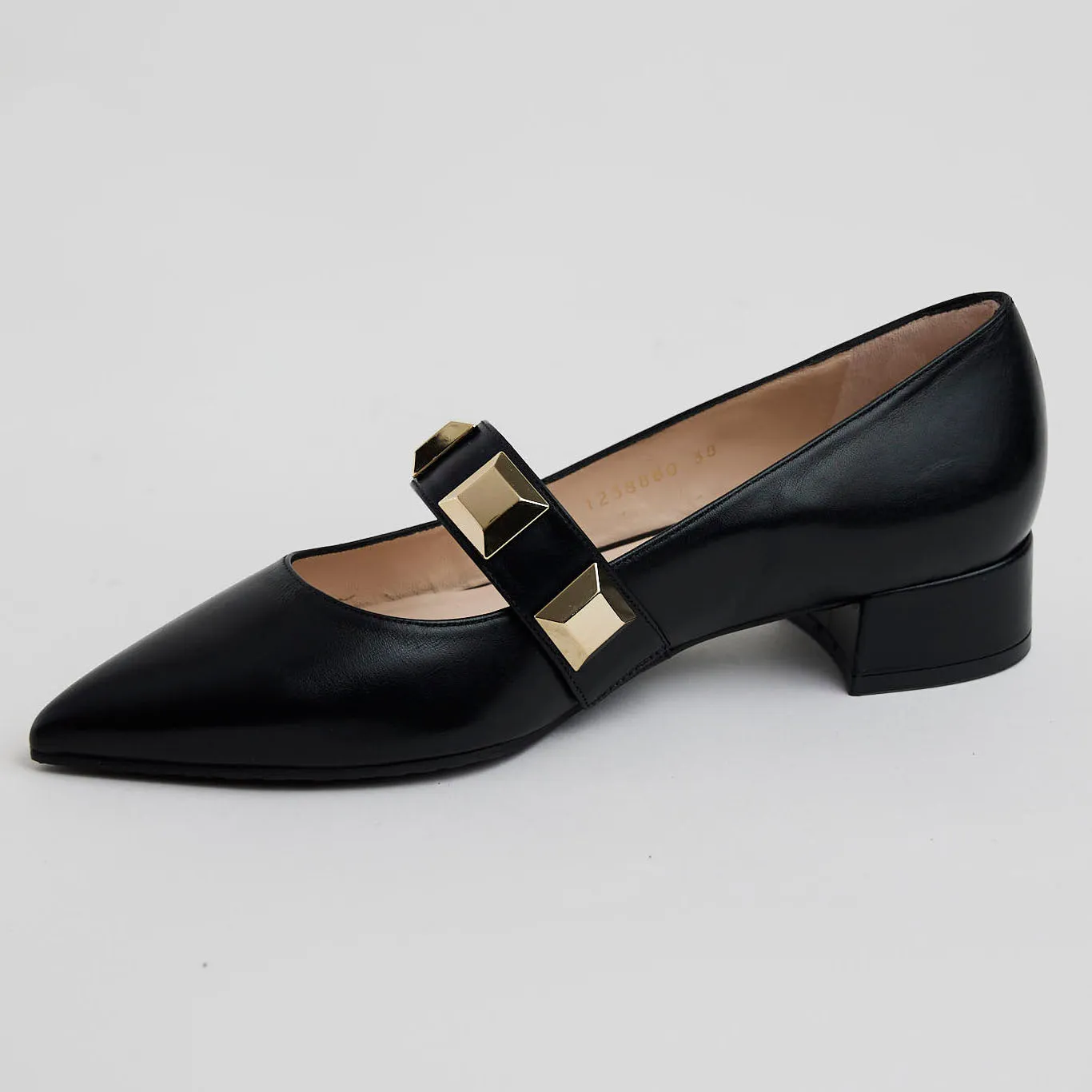 Lodi Black Leather Ballerina Shoes