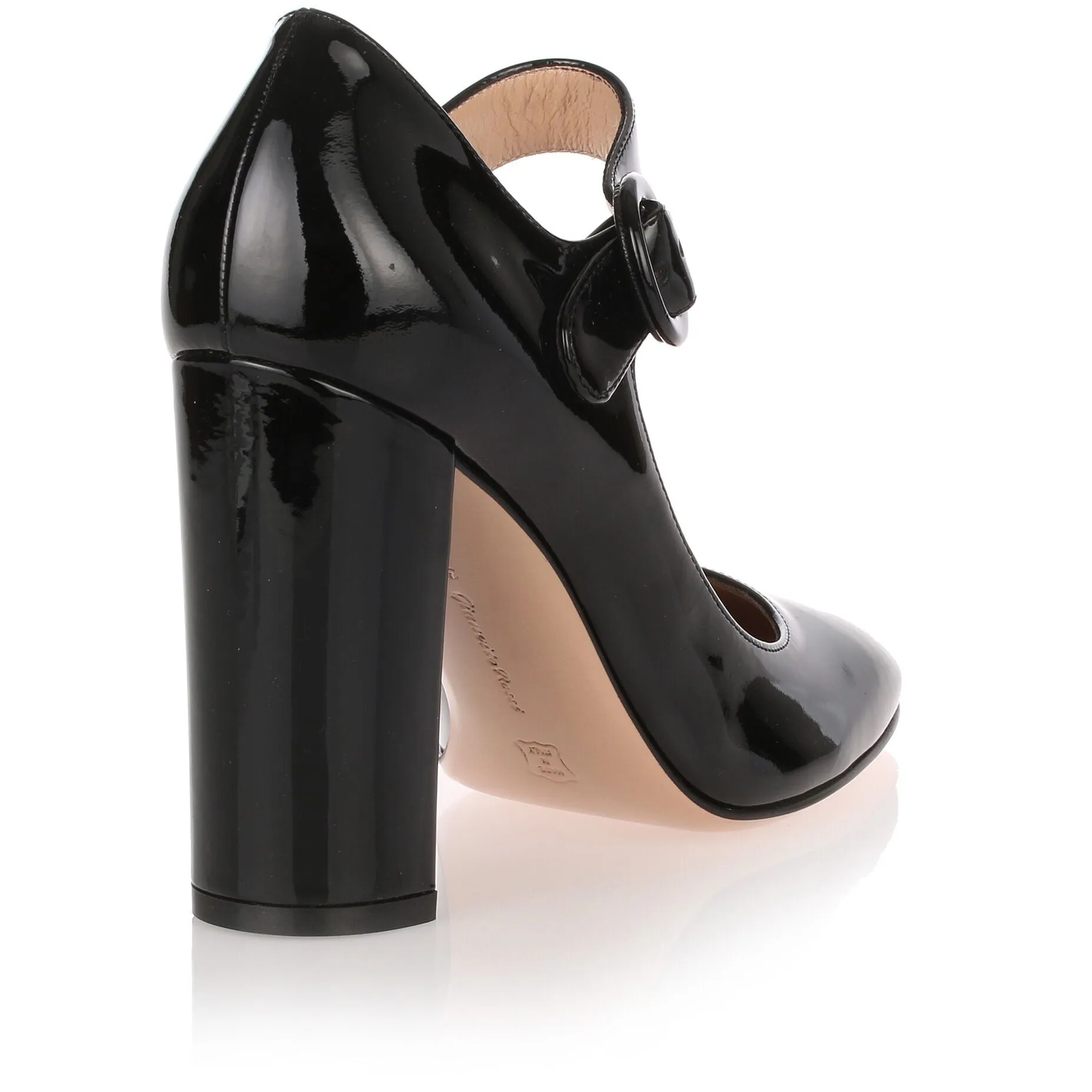 Lorraine black patent pump
