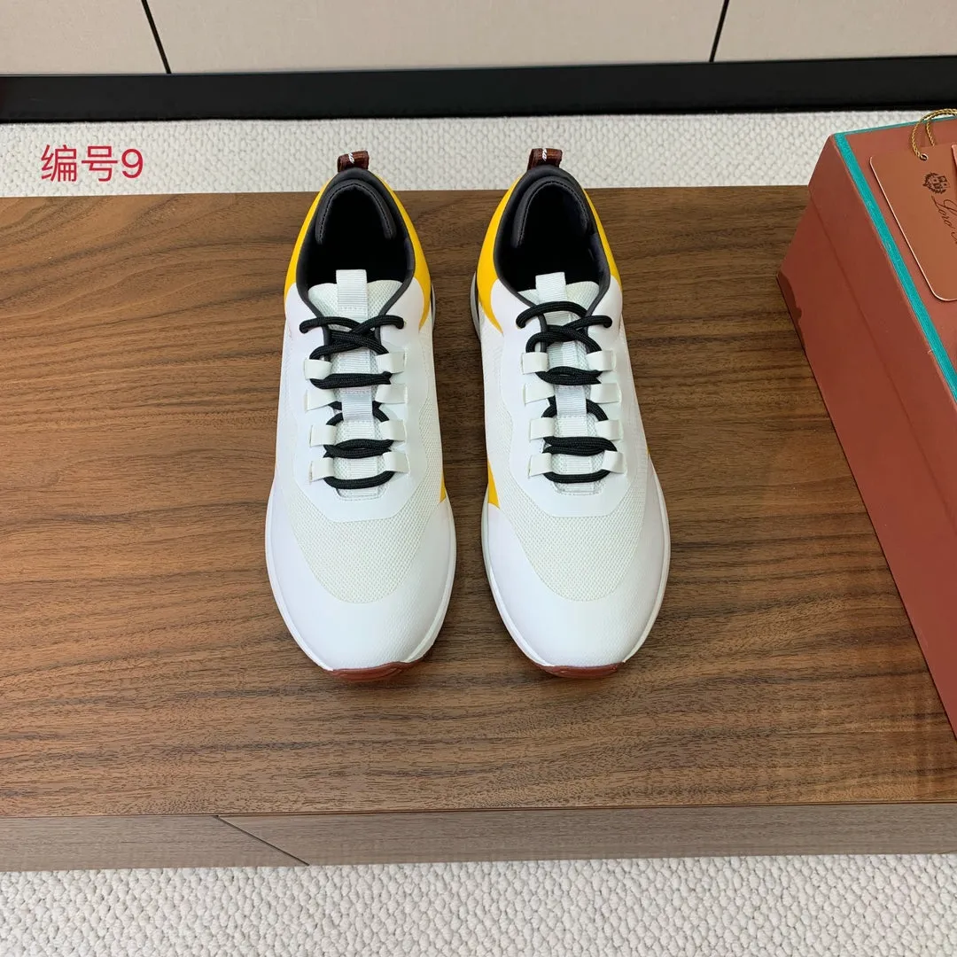 LP Week-End Walk Sneaker In White Mix Black Yellow Mesh Fabric 984413