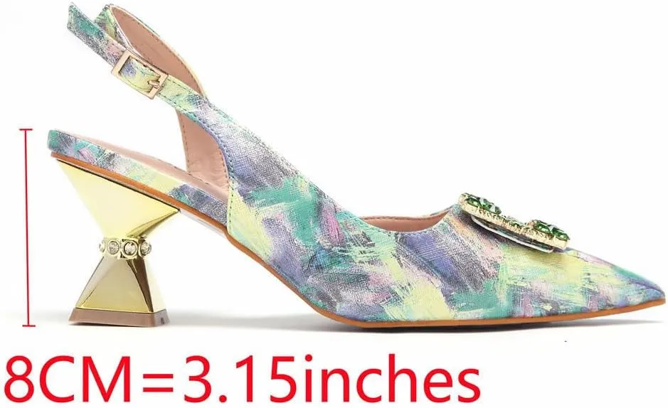 Luxury Rhinestone Embellished Pointed Toe Stiletto Heels and Matching Handbag Set for Womens Wedding Party