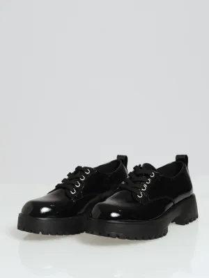 Makinley Chunky Lace Loafer - Black