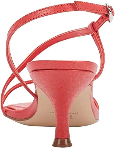 Marc Fisher Womens Gove Leather Slingback Heel Sandals Orange 9.5 Medium (B,M)