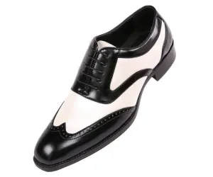 Men Dress Shoes-Lawson White Black
