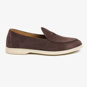 Men's Chocolate Suede Viaggio Loafer From Del Toro Shoes