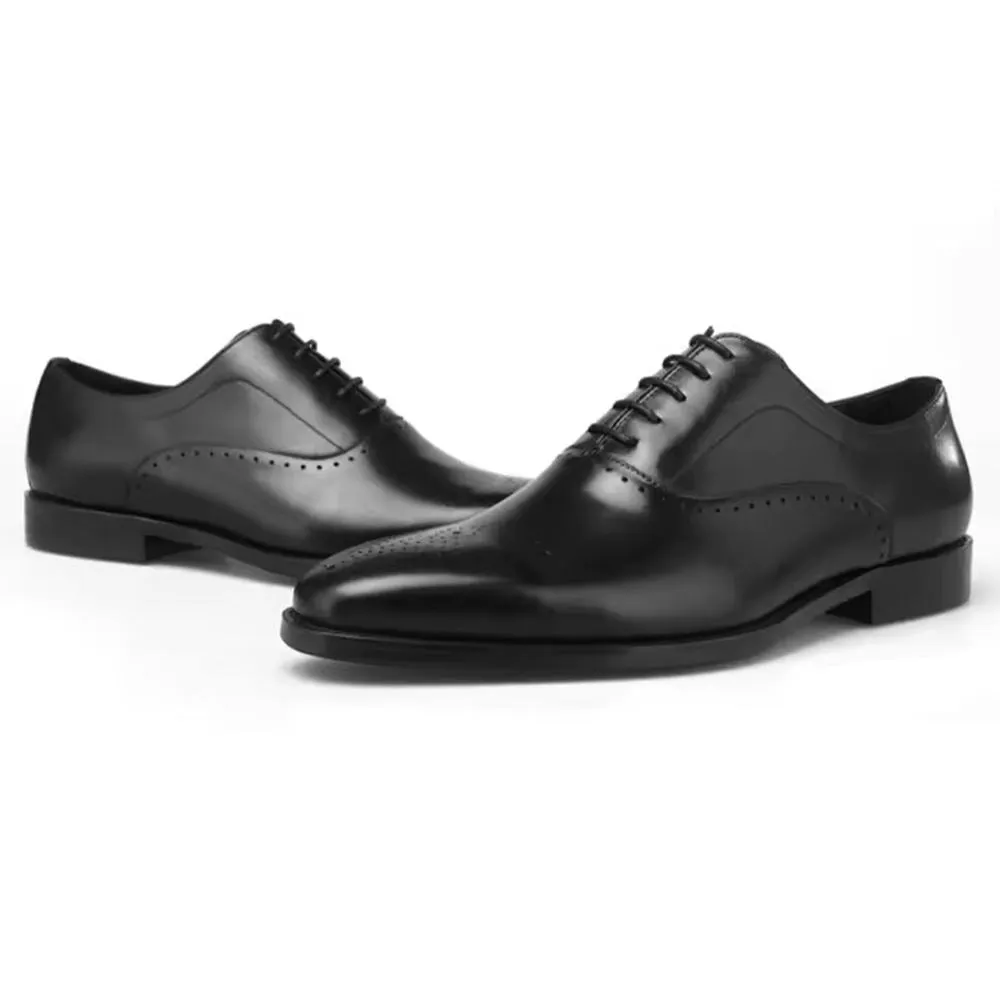 Men's Elegant Handmade Cow Leather Oxford Dress Shoes