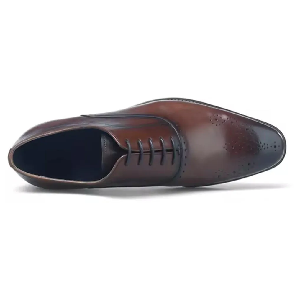 Men's Elegant Handmade Cow Leather Oxford Dress Shoes