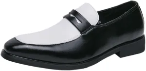 Men's Leather Loafers Pointed Shoes Casual Men Low-heel Shoes