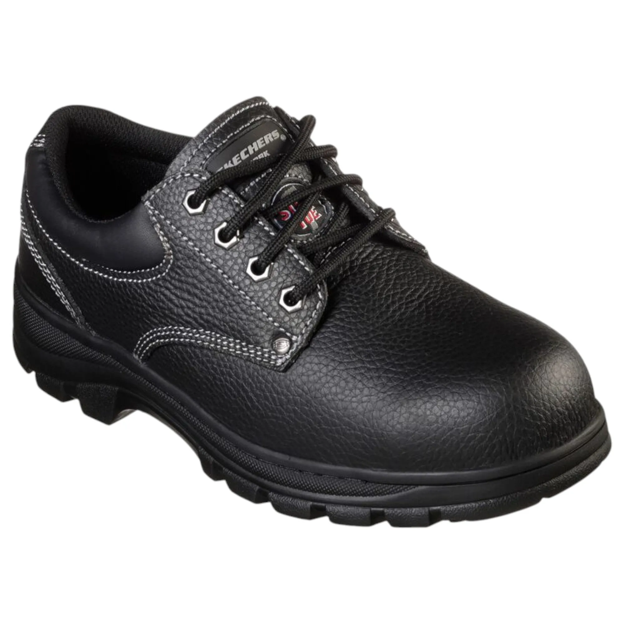 Mens Skechers Workshire - Tydfil Black Work Safety Lace Up Shoes