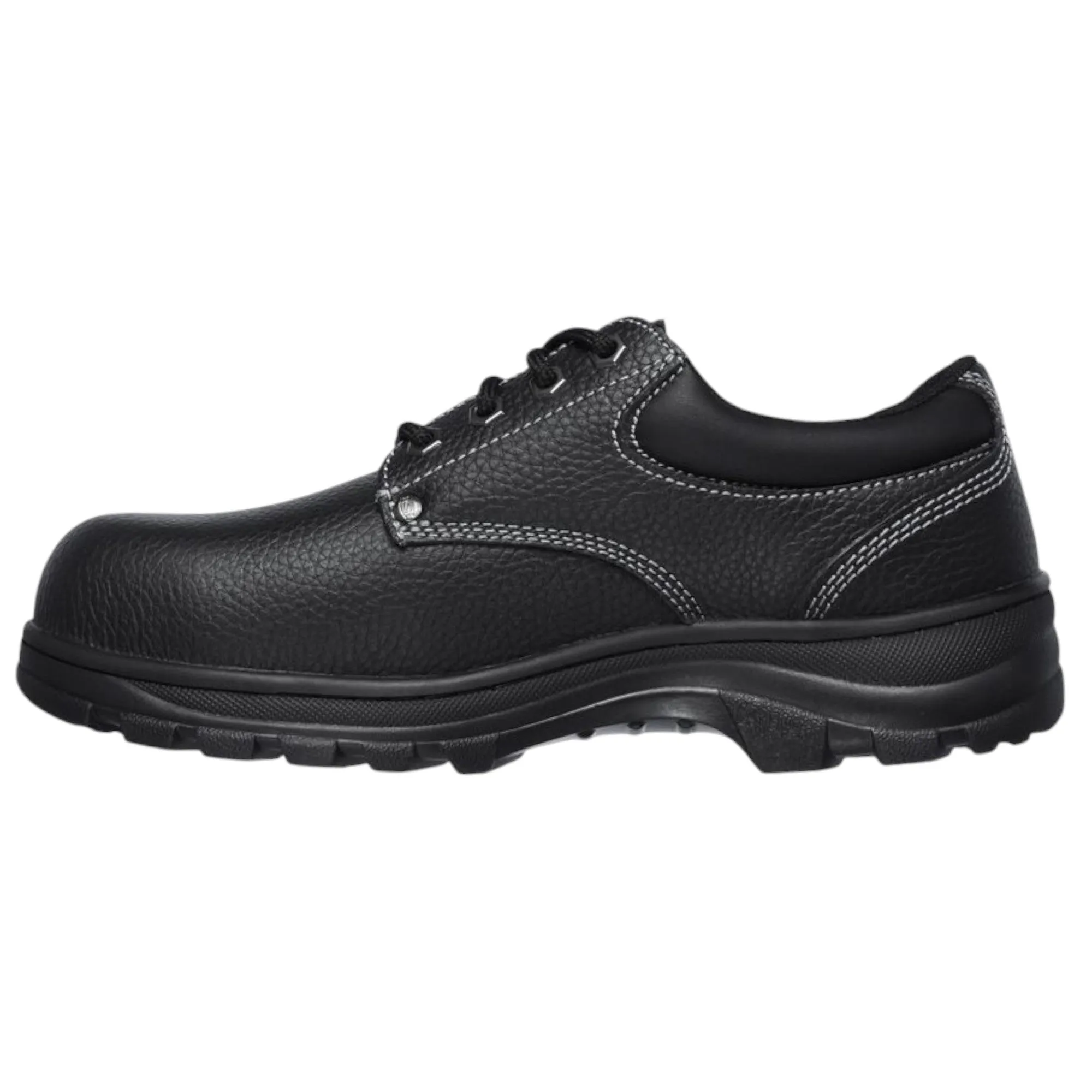 Mens Skechers Workshire - Tydfil Black Work Safety Lace Up Shoes