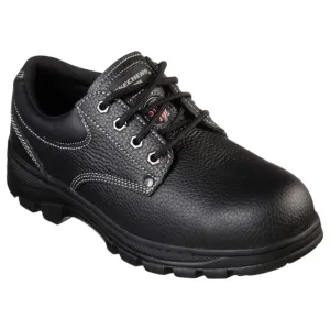 Mens Skechers Workshire - Tydfil Black Work Safety Lace Up Shoes