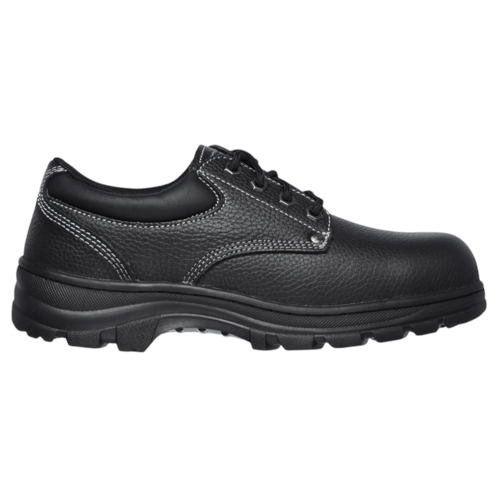 Mens Skechers Workshire - Tydfil Black Work Safety Lace Up Shoes