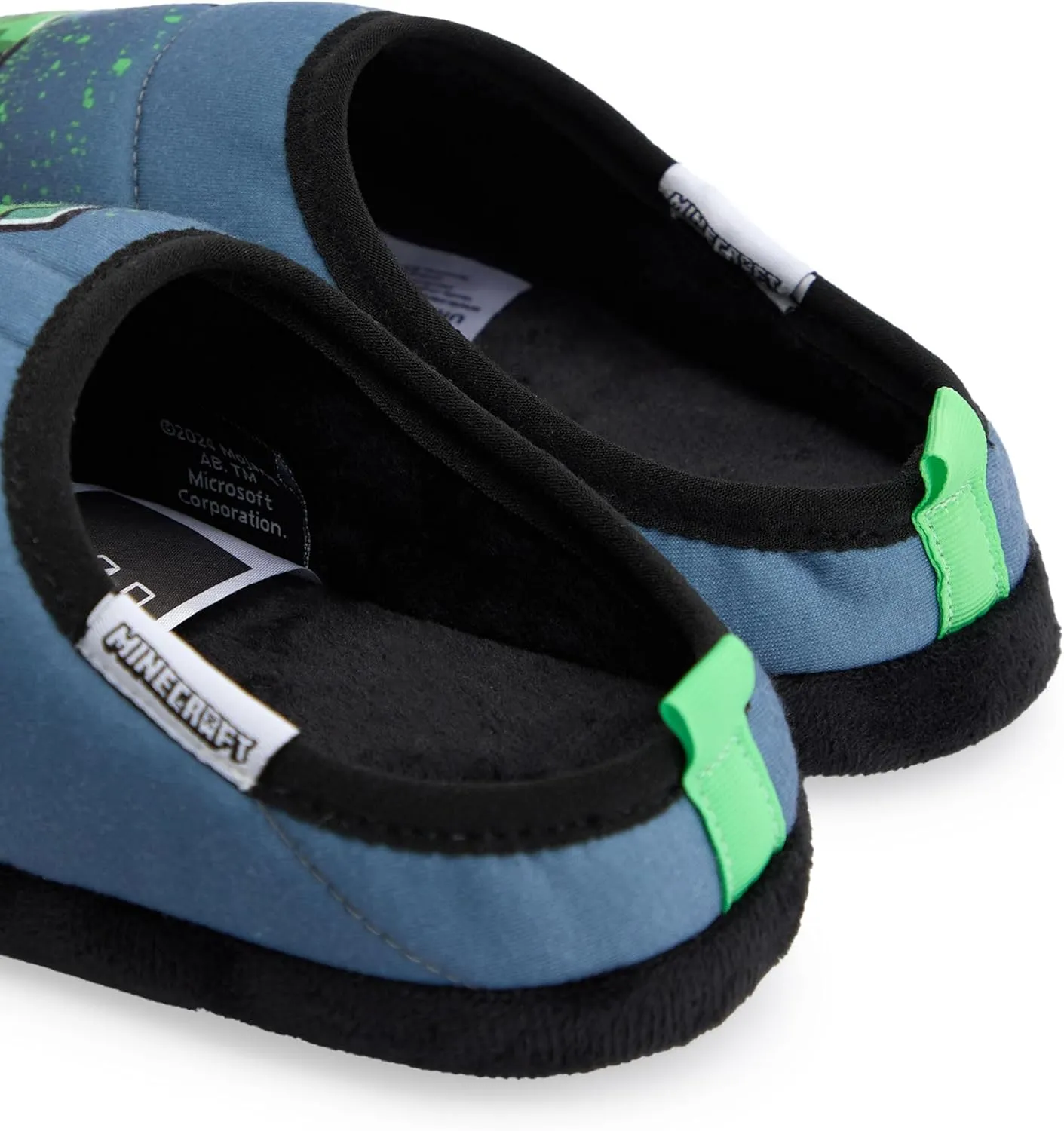 Minecraft Boys Graffiti Style Slip On Loafer Slippers | Slip-On Indoor Shoes for Kids Multicoloured Gaming Footwear for Boys