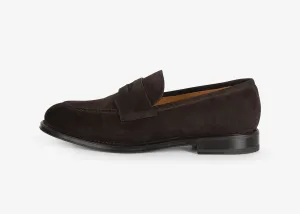 Mocassino con fascetta in suede testa di moro