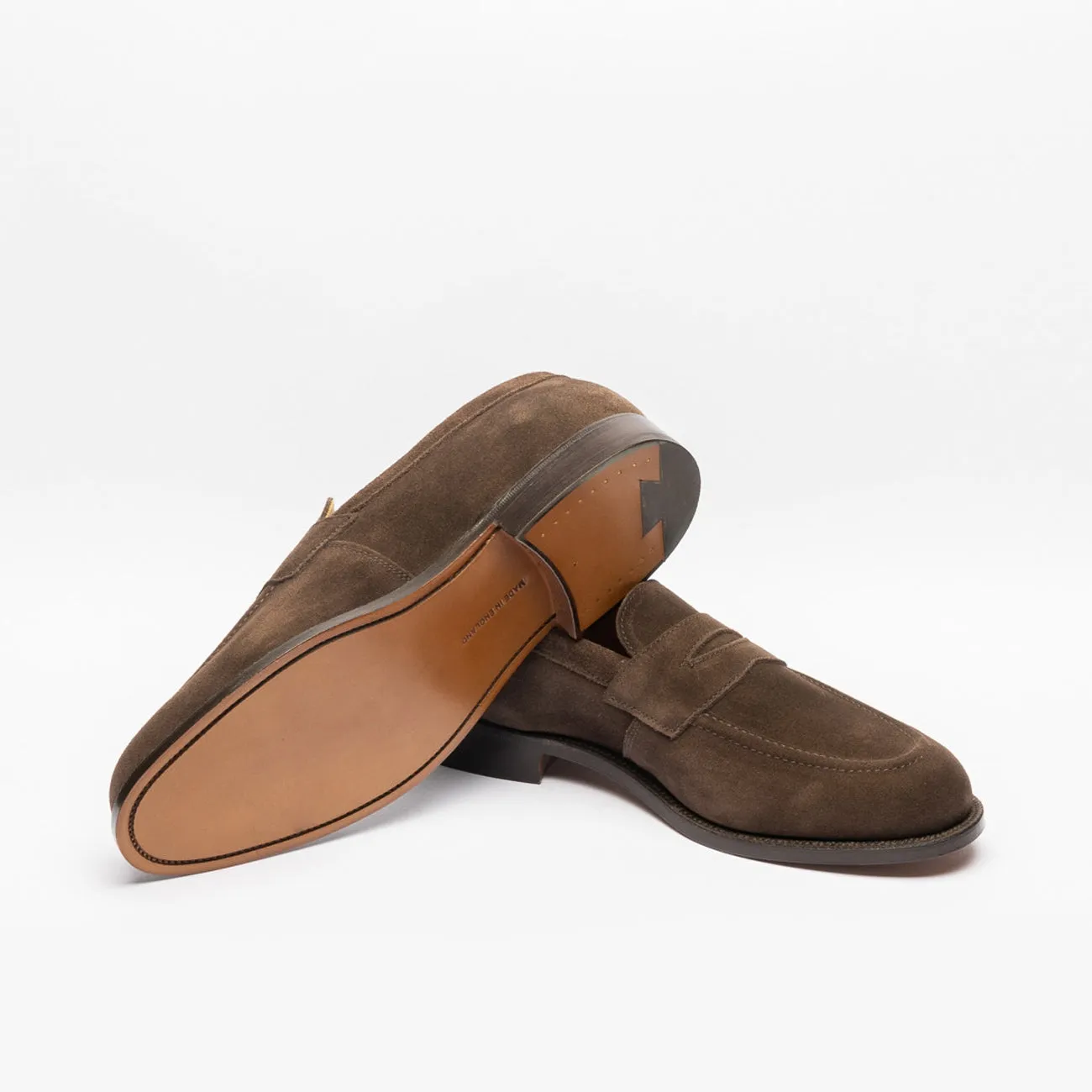 Mocassino penny Tricker's Havard in camoscio marrone (Cafè repello)