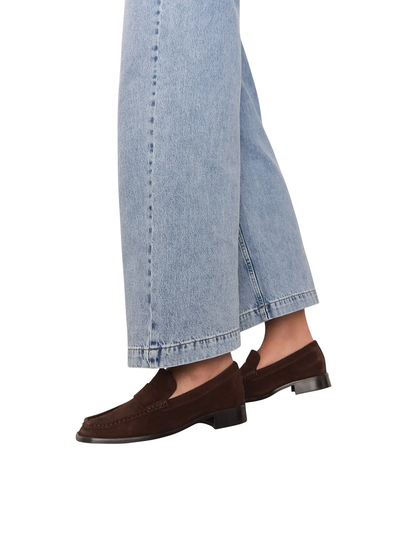 Mora Suede Square Toe Loafer