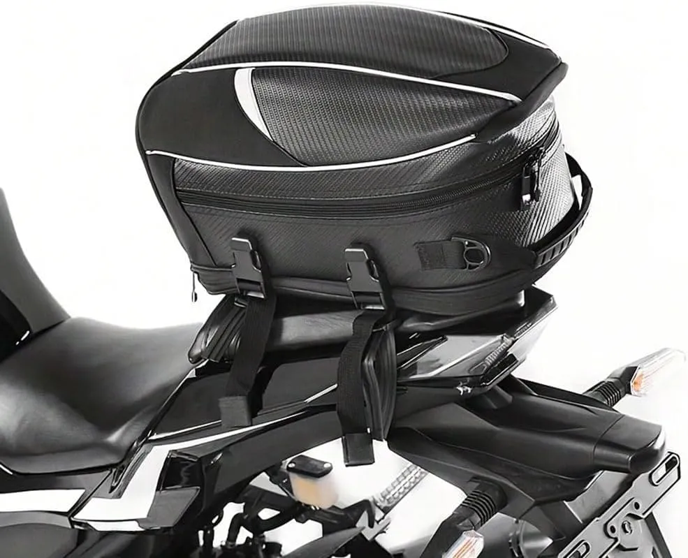 Motorcycle Tail Bag for Triumph Tiger 1200 GT GT Pro Rally Pro, Large Capacity Water-Resistant Wear-Resistant Motorcycle Helmet Bag, Expandable Rear Seat Storage Luggage Backpack
