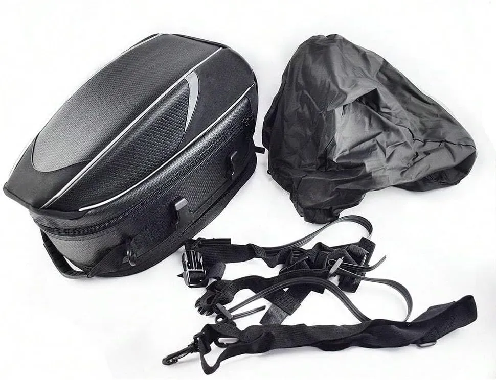 Motorcycle Tail Bag for Triumph Tiger 1200 GT GT Pro Rally Pro, Large Capacity Water-Resistant Wear-Resistant Motorcycle Helmet Bag, Expandable Rear Seat Storage Luggage Backpack