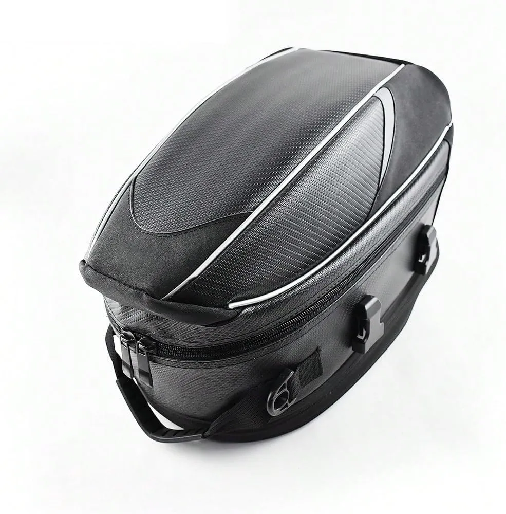 Motorcycle Tail Bag for Triumph Tiger 1200 GT GT Pro Rally Pro, Large Capacity Water-Resistant Wear-Resistant Motorcycle Helmet Bag, Expandable Rear Seat Storage Luggage Backpack