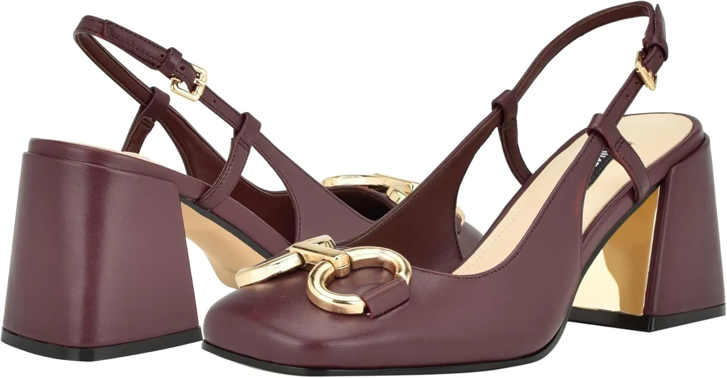 Nine West Women's Cast Block Heel Slingback Pump