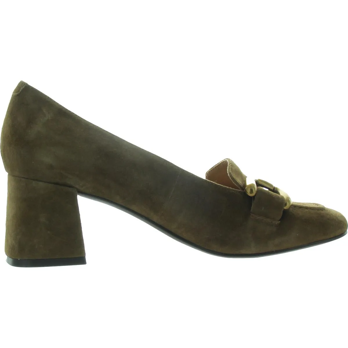 Nine West Womens Veepe Embellished Suede Loafer Heels